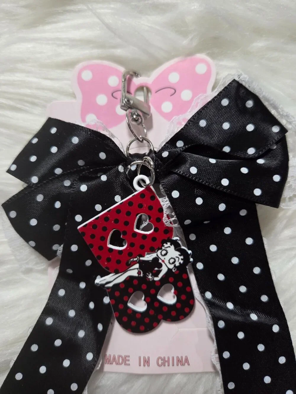 Betty Boop Bow Design Keychain